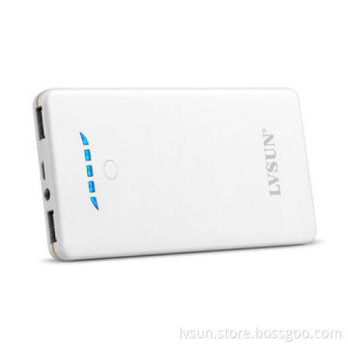 External power pack LS-B800/8,000mAh high capacity/ultra slim/LED flashlight/dual USB output